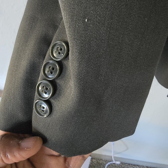 Jones New York Sports Coat 48L Gray Wool 6Button Small Hole In Back Career - Picture 8 of 15